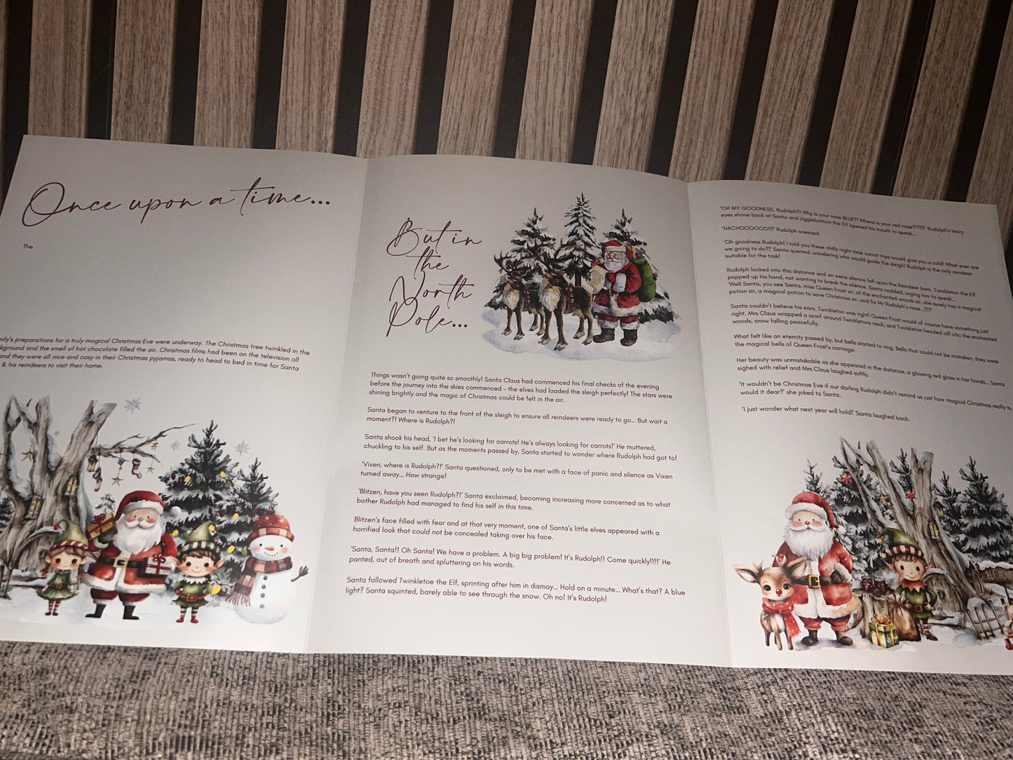 Christmas Eve story and photograph booklet