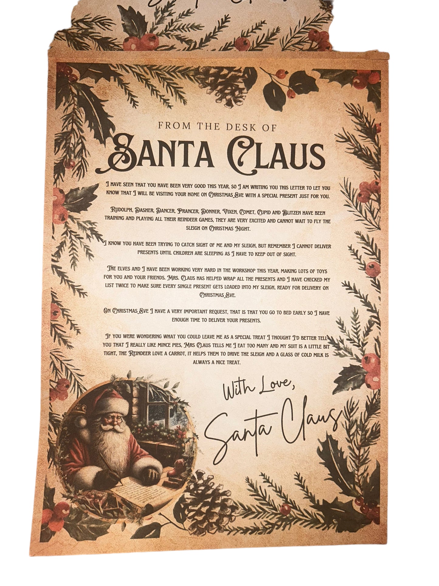 Traditional Santa letter and certificate